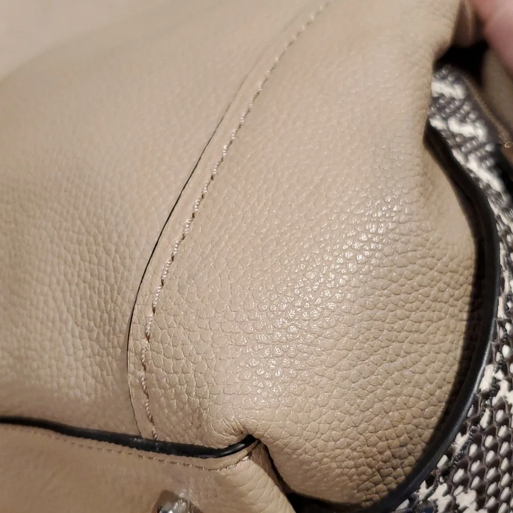 Coach exotic trim Edie shoulder bag
